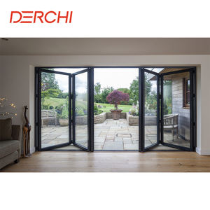 铝制户外露台折叠门隔热节能双折门现代风格手风琴门 - Product Image 6