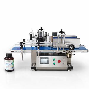 Etiquetadora Automática para Botellas Redondas de Vino y Licores, Aplicación de Etiquetas en el Cuello y el Cuerpo de la Botella, Función de <span class=keywords><strong>Doble</strong></span> Etiqueta, Máquina de Empaquetado de <span class=keywords><strong>Alcohol</strong></span> - Product Image 1