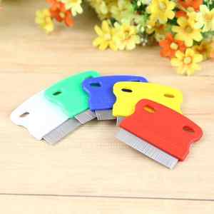 100 pièces Peigne anti-puces pour animaux de compagnie en acier inoxydable Peigne de toilettage pour chien <span class=keywords><strong>et</strong></span> chat Outil de nettoyage - Product Image 6