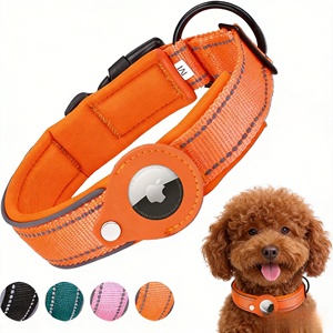 <span class=keywords><strong>Collier</strong></span> pour chien robuste, rembourré et réfléchissant, avec motifs personnalisables, compatible Airtag et GPS. DEM/DOM disponible. - Product Image 1