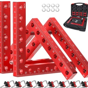 Serre-joint d'angle à 90 degrés pour le travail du bois, lot de 4, 5,5x5,5, en alliage d'aluminium, outils d'angle droit, équerres de positionnement pour cadres photo - Product Image 1