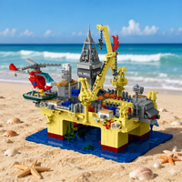Jouets de construction XMORK, champ pétrolier sous-marin avec lumière LED, jouets éducatifs pour enfants, plastique ABS, 1962 pièces, pour les enfants de 14 ans et plus
