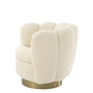 Boucle Fabric Accent <strong>Arm</strong> <strong>Chairs</strong> Furniture Relaxed Swivel Velvet Sofa <strong>Flower</strong> Shape Lounge <strong>Chair</strong> for Hotel Living Room - Product Image 6