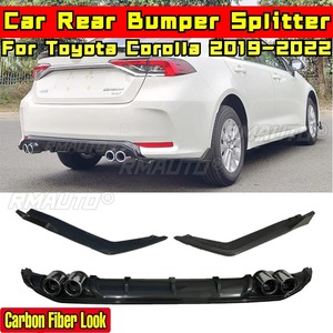 Corolla Rear Bumper Splitter Glossy Black Sport Style Rear Bumper <b>Diffuser</b> Guard <b>for</b> Toyota Corolla 2019-2022 <b>Car</b> Accessories - Product Image 2