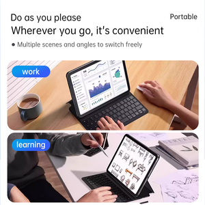 New US Layout <strong>Wireless</strong> BT <strong>Keyboard</strong> with Replaceable Button Cell Battery for iPad Air 7 2025 M5/M4/M3/M2 - Product Image 4