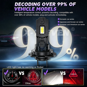 X-7SEVEN New Generation NANO 20000lm 70w H4 H7 H11 9005 9006 Brighter <b>LED</b> Headlight Bulbs for All Cars and Trucks Retrofit - Product Image 3