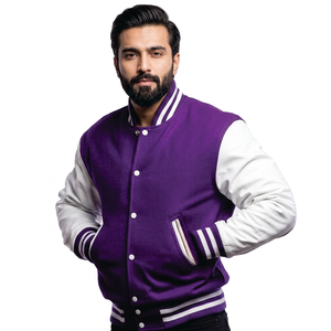 Custom <b>Mens</b> Varsity Jackets Wholesale Letterman Jackets with Embroidery and Chenille Patches OEM ODM Factory Price - Product Image 1
