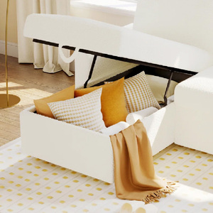 Divano Moderno per Soggiorno, Set di Mobili con Divano <span class=keywords><strong>Letto</strong></span> Angolare Estraibile, Divano <span class=keywords><strong>Letto</strong></span> Pieghevole con Vano Contenitore in Vendita - Product Image 6