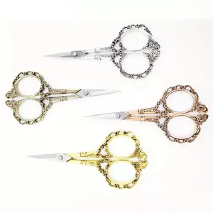 Antique Plum Blossom Design Tailor Scissors Smooth OEM Stainless Steel with Customized Logo for Embroidery Shearing DIY Tool