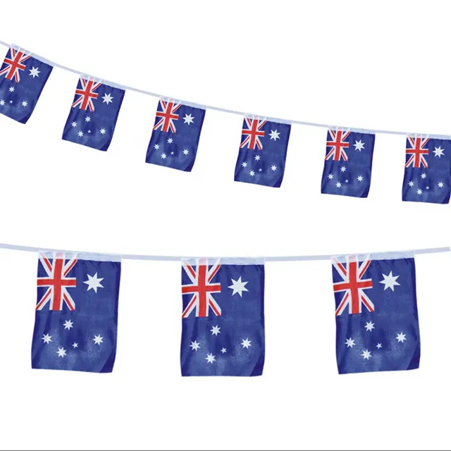 Hoge Kwaliteit Australische String Vlaggen 100D Polyester Wimpel Gors Nationale Vlag