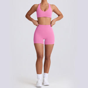 Nuevo Conjunto Deportivo Transpirable de <span class=keywords><strong>2</strong></span> Piezas para Mujer, Sujetador Deportivo y Pantalones de Yoga de Secado Rápido - Product Image 3