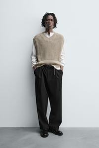A/W 2026 vente <span class=keywords><strong>en</strong></span> gros pull <span class=keywords><strong>en</strong></span> tricot à col <span class=keywords><strong>en</strong></span> V pour hommes - Product Image 3