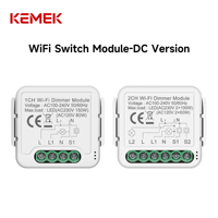 Módulo de Interruptor Inteligente KEMEK con Dimmer, WiFi Tuya, 1 o 2 Canales, CA 100-240V, para el Hogar, Módulo Dimmer WiFi