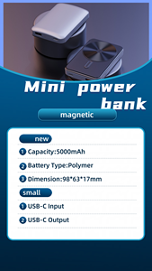 5000mAh không dây từ Mini ngân hàng điện 15 Wát sạc nhanh cho <span class=keywords><strong>iPhone</strong></span> di động ngoài trời Kích thước nhỏ Powerbank - Product Image 6