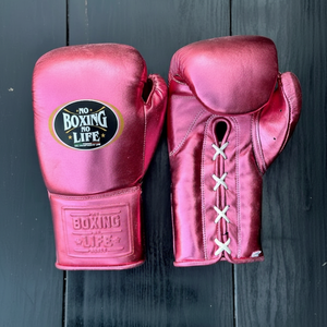 Gants de boxe GYMSTERO en cuir de vachette véritable de haute qualité, avec sangle de poignet réglable, couverture complète des doigts et fermeture à lacets - Product Image 1