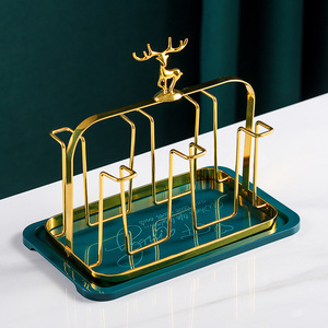 Support à tasses de luxe en forme de cerf, séchage rapide, pour cuisine, salon, rangement de tasses à thé - Product Image 5