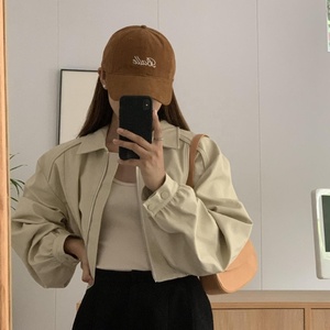 Casquette de baseball unisexe coréenne en PVC anti-UV, style Cheese Shop~, à visière souple, utilisable quatre saisons, design 6 panneaux pour un effet visage plus fin - Product Image 2