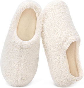 Mocassins ouverts pour femmes en fourrure bouclée respirante avec semelle extérieure en EVA à mémoire de forme et doublure en polaire pour le printemps, l'été et l'automne - Product Image 6