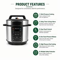 Autocuiseur Électrique Intelligent Multifonctionnel avec Tasse Mesureuse, Écran LED Numérique et Cuve Intérieure Antiadhésive – Idéal pour la Cuisson Commerciale du Riz