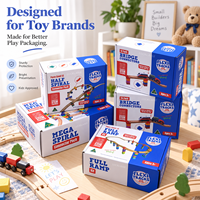 Boîtes d'expédition de cajas en carton publicitaire de marque personnalisée unique FSC blanc bleu pour l'emballage de jouets pour encourager l'apprentissage