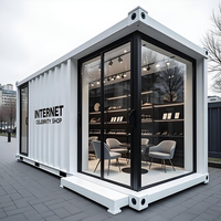 Sud-Sud Maison conteneur modulaire préfabriquée facile de 40 pieds en acier Maison mobile de 40 pieds avec verre pour application dans le parc