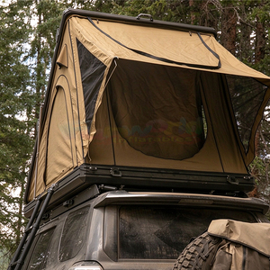 Carpa de techo impermeable con base rígida, plegable en cuatro partes, con gran espacio para acampar en familia y glamping. - Product Image 5
