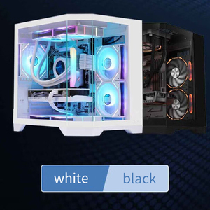 Gabinete <span class=keywords><strong>de</strong></span> PC Lovingcool <span class=keywords><strong>de</strong></span> Doble Cara con Cristal Templado y Ventilador RGB, <span class=keywords><strong>Torre</strong></span> Media MATX ITX, Gabinetes y Torres Pequeñas para Computadoras <span class=keywords><strong>de</strong></span> Escritorio para Juegos - Product Image 6