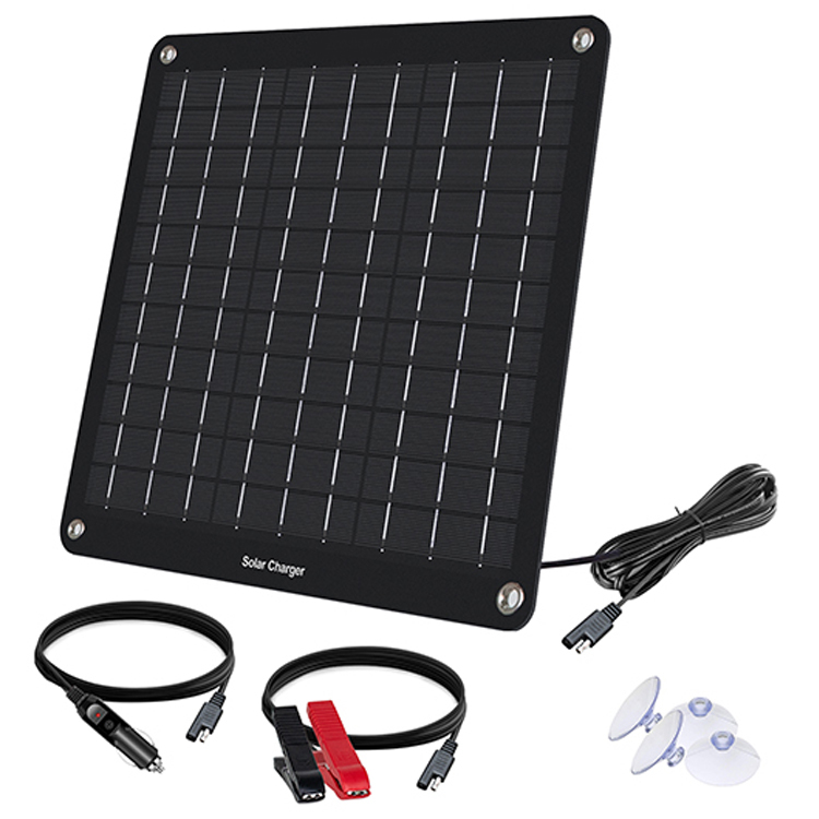 Factory Price 10W <strong>Solar</strong> Car Battery <strong>Charger</strong> Maintainer 18V Waterproof Portable <strong>Solar</strong> <strong>Trickle</strong> <strong>Charger</strong> for Car Truck Boat