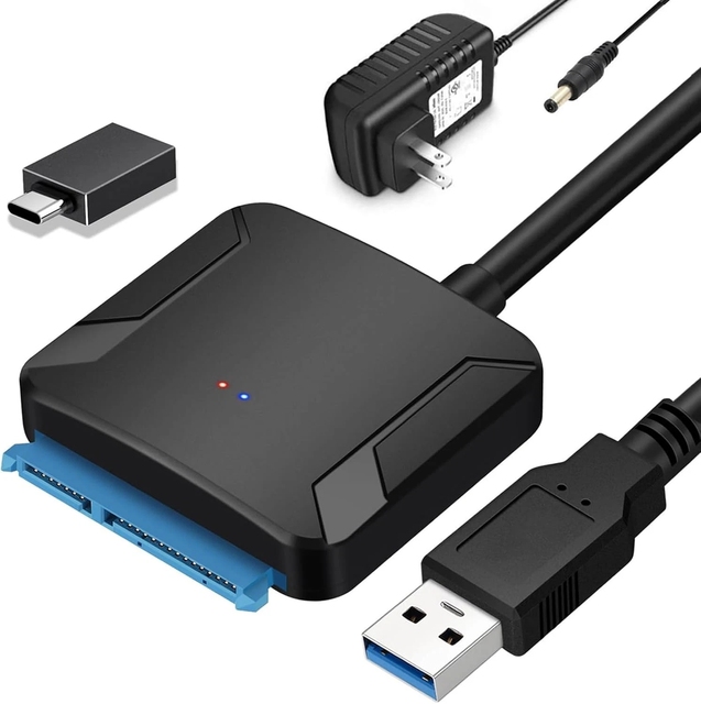 Sata 3 to USB3.0 15PIN Hard Drive Adapter Connector Cable for 2.5 Inch HDD and SSD USB to Sata Converter Cable