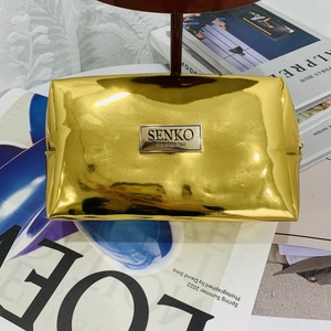 Metallic PU Cosmetic <b>Bag</b> Large Capacity Makeup <b>Bags</b> Fashion Custom Logo Toiletry <b>Bag</b> <b>for</b> <b>Women</b> <b>Travel</b> Outdoor - Product Image 2