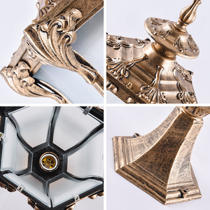 Retro Classic Pillar <strong>Lights</strong> <strong>Vintage</strong> European Style Aluminum Outdoor Hotel Resort Hanging Wall Lantern LED Garden <strong>Light</strong> IP65 - Product Image 4