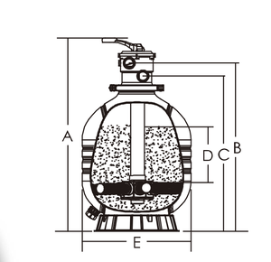 <span class=keywords><strong>Filtre</strong></span> <span class=keywords><strong>à</strong></span> <span class=keywords><strong>sable</strong></span> de piscine série Emaux MFV Équipement de piscine durable en fibre de verre et en plastique - Product Image 4