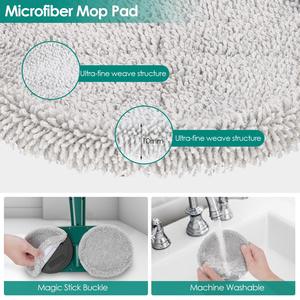 Mop <span class=keywords><strong>Elettrico</strong></span> Ricaricabile Senza Fili per Pulizia Domestica, Macchina Tutto-in-Uno per Spazzare e Lavare, Gadget Rotante per Pulizia Pavimenti - Product Image 4