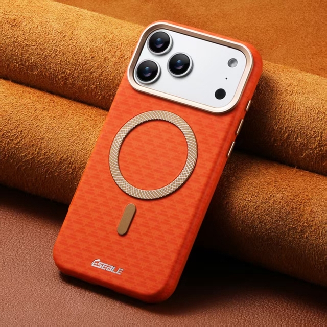 Luxury with Magnetic PU Leather Phone Case with Metal Camera Bumper Frame Shockproof Cover Case for iPhone 17 Pro Max 17 Air