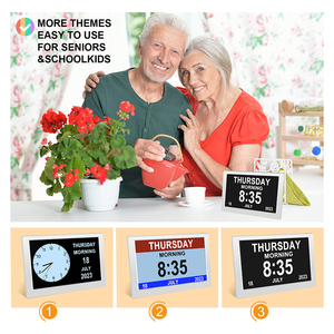 <span class=keywords><strong>Réveil</strong></span> jour de la démence rappel de médicaments calendrier <span class=keywords><strong>numérique</strong></span> pour les personnes âgées ayant une déficience visuelle perte de mémoire horloge - Product Image 3