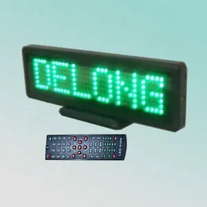 CE led desktop panel screen display board P6mm 7X35pixel DIP mini green single line wireless for moving sign text advertising