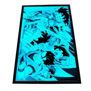 Bingkai foto LED poster Anime 3D dengan bingkai akrilik LED