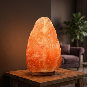 Lámpara de Sal del Himalaya Rosa Claro OEM, 100% Natural, Tallada en Cristal de Roca, Estilo Feng Shui de Pakistán, con Interruptor de Atenuación, Artesanía Natural - Product Image 1