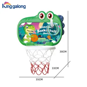 Haute qualité garçon Sport dinosaure fusées basket-ball cerceau panneau avec tableau de bord et virole enfants jouer au basket-ball jeu jouets
