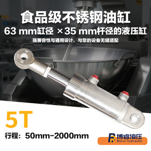 Cilindro Hidráulico de Acero Inoxidable de Grado Alimenticio 5T, Diseño Higiénico con Presión de Trabajo de 16MPa, Listo para Envío Inmediato - Product Image 4