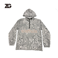 Fabricant de veste à capuche à col zippé unisexe de haute qualité/vêtements de rue sweatshirts à capuche zippés et sweatshirts
