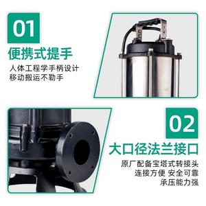 Wilo Submersible Sewage <b>Pump</b> 18m3h 8.5m Head Stainless Steel Electric Centrifugal <b>Pump</b> For <b>Waste</b> Treatment - Product Image 1