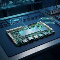 Placa Base Inteligente de Ocho Núcleos MTK8786 de 2.0GHz |   Compatible con Pantalla Triple HDMI/eDP/MIPI |   Controlador AIoT Android 12 con PoE y 4G LTE