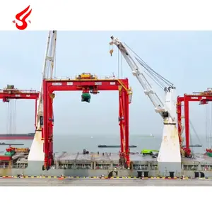 Outstanding Performance 40T 45T 50T RTG Crane Rubber Tyre Tire Mobile Container Gantry Crane for dock work