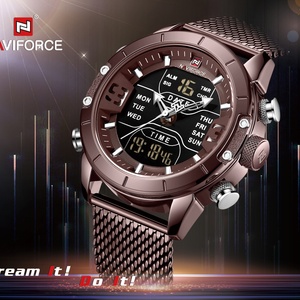 Reloj Naviforce 9153 para Hombre, Doble Pantalla, Cuarzo Digital, Correa Milanesa, Cuarzo Japonés, Montre Naviforce - Product Image 3
