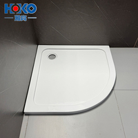 Receveur de douche moderne en acrylique blanc HOKO receveur de douche de salle de bain de taille personnalisée pour hôtels et salles de douche