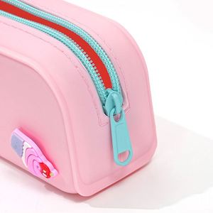 Custom Logo Portable Travel Waterproof Silicone <b>Makeup</b> Pouch Large Cosmetic Organizer <b>Box</b> Brush Bag Wholesale - Product Image 2