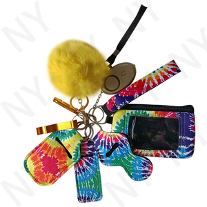 Porte-clés cadeau d'autodéfense Bling avec lanière de poignet <span class=keywords><strong>Kit</strong></span> de porte-clés personnel pour femmes avec alarme de sécurité pour alarme sonore 130Db sûre P - Product Image 5