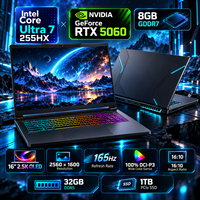 Ordinateur portable Core Ultra 7 255HX 16 pouces RTX 5060 8 Go GDDR7 Gaming Notebook 32 Go DDR5 1 To SSD 165 Hz 2560x1600 Écran OLED