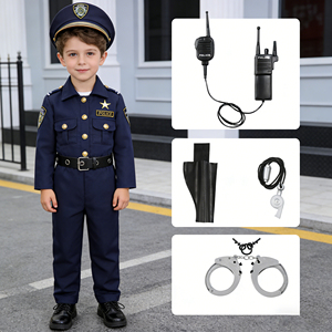 Costumes d'Halloween pour enfants, costumes de policier, costumes de films et de séries télévisées, costumes de roi pour garçons, vêtements de carnaval d'Halloween - Product Image 5